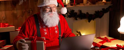 Santa shopping online